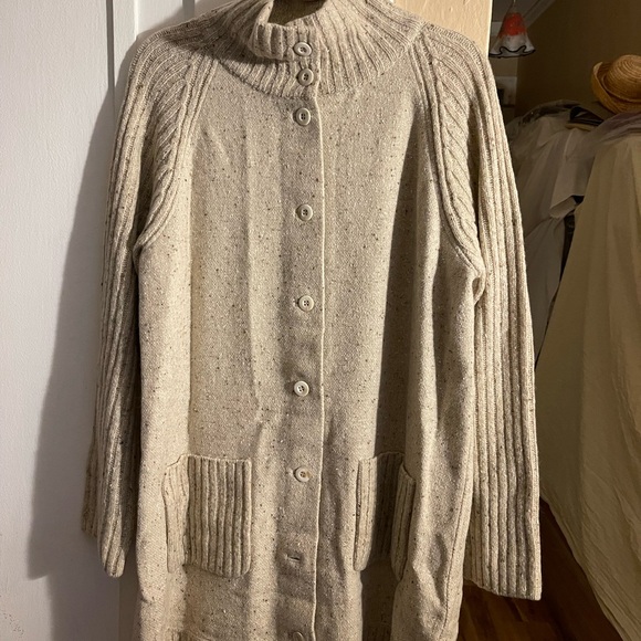 Eileen Fisher Sweaters - Eileen Fisher Beige Ribbed Cardigan